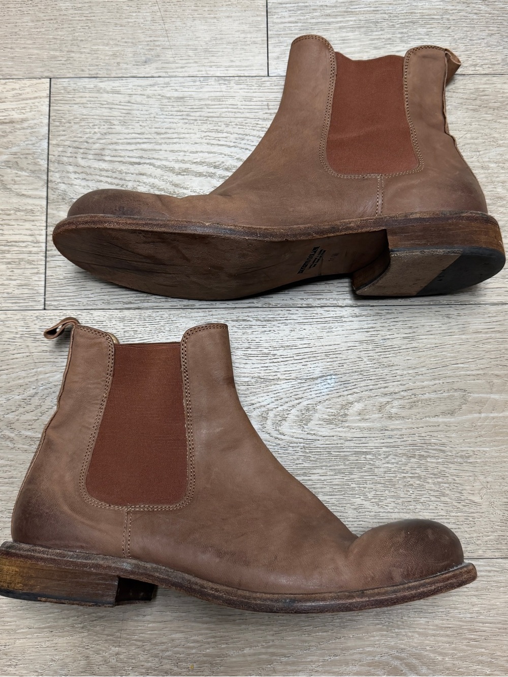 Ernesto Dolani Brown Leather Chelsea Boots Men's Size 11 M Made In Italy 2629